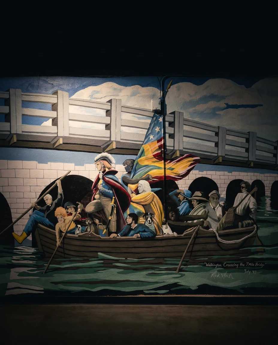 Wilhelmina Crossing the 7 Mile Bridge by Rick Worth